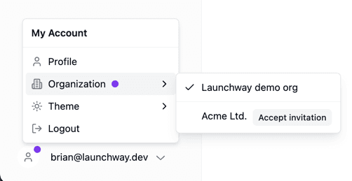 Org switcher
